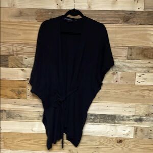 Banana Republic size OS Black Open Front Tie Soft and Stretchy Sweater Cardigan
